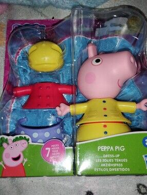 Peppa Pig Dress-Up Figure with Red Jacket & Yellow Outfit